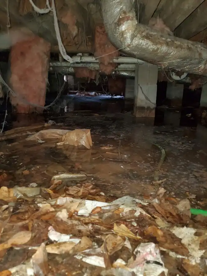 Crawl space flood assessment for Commercial Water Damage Restoration in Wallkill